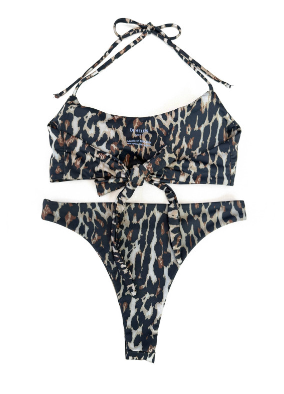 Леопард, купальник, коричневий00-00004575-k