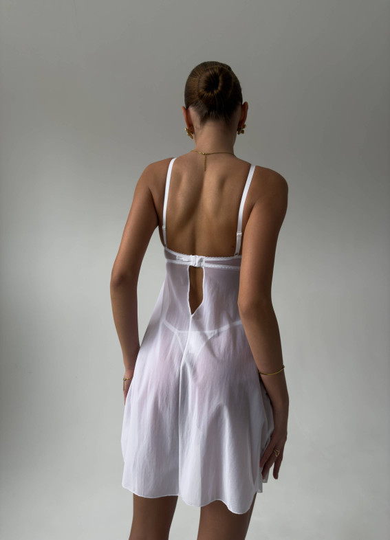 Шейла, нічна сорочка, біла00-00004710-k