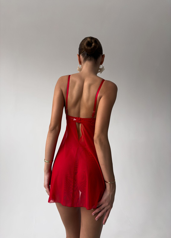 Акіра, пеньюар, червоний00-00004755