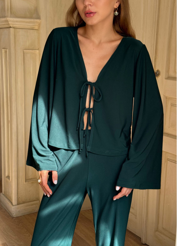 Мел, піжама, зелена00-00004841-k