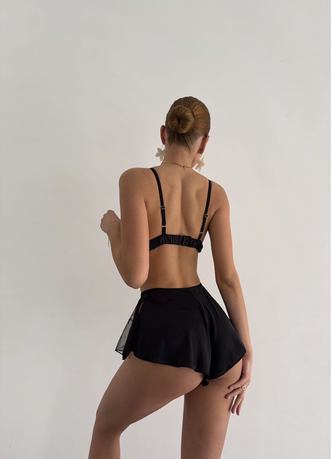 Інгрид, піжама з шортами, чорна00-00004926-k-12