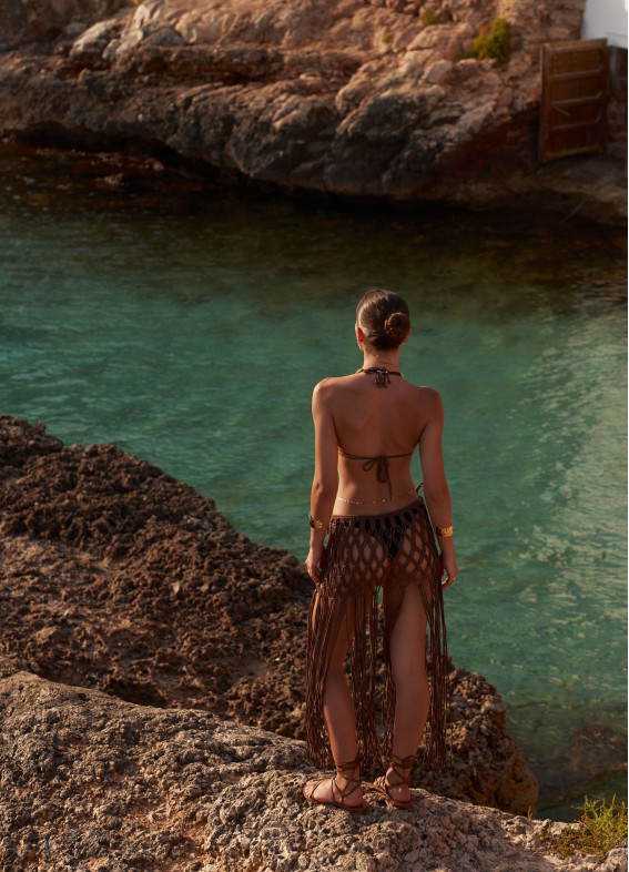 Емма, в'язаний купальник, коричневий00-00004940-k