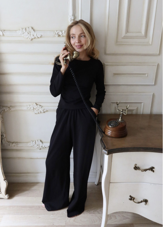 Азіза, піжама, чорна00-00005076-k