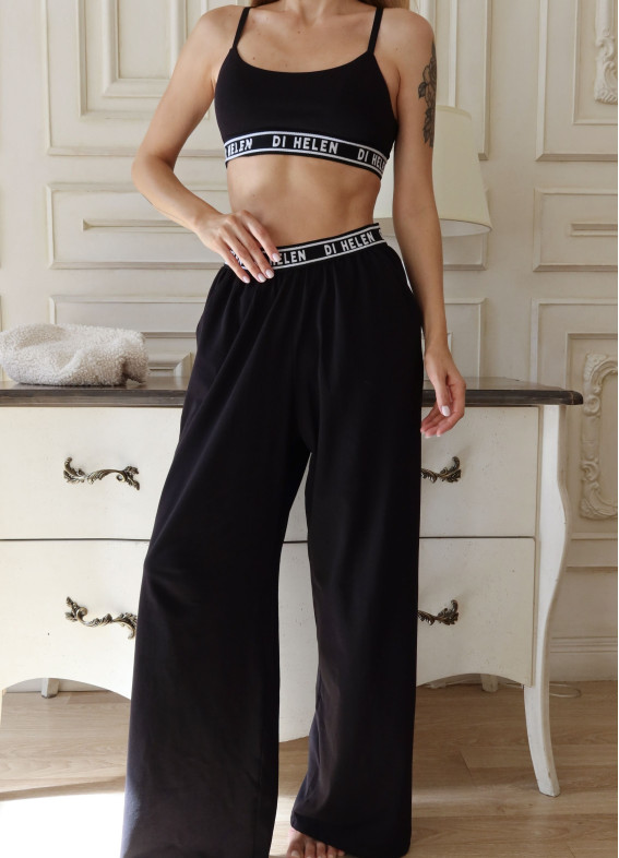 Леона, піжама, чорна00-00005080-k