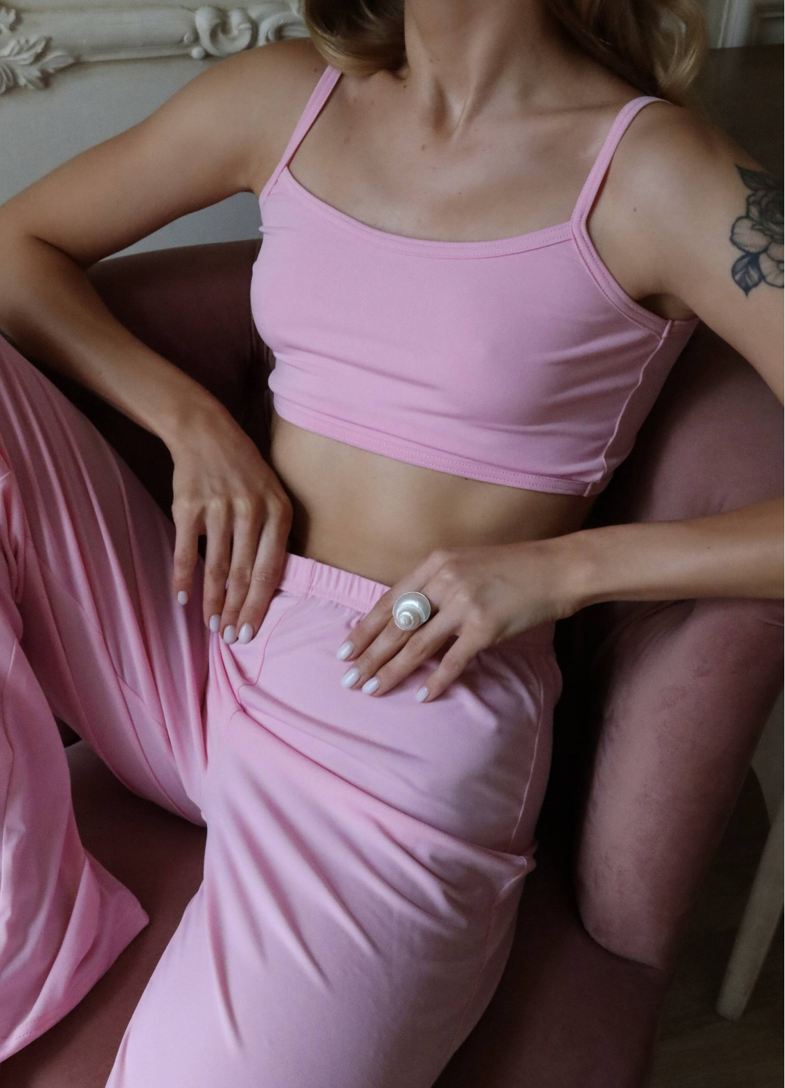 Амелія, піжама зі штанами, рожева00-00005100-k2