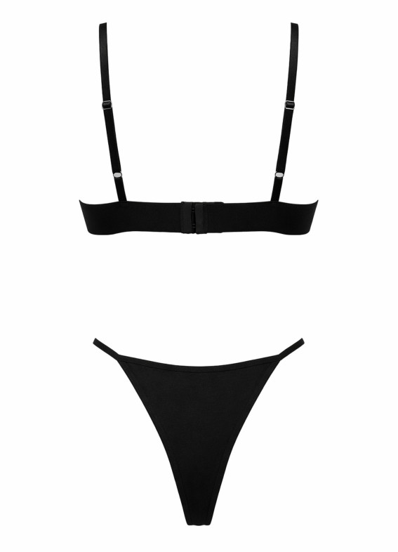 Комплект бюстгальтер та стрінги, чорний 5255-5256rs00-00005255