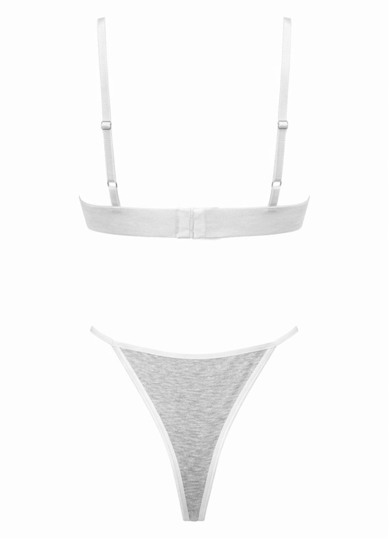 Комплект бюстгальтер та стрінги, сірий 5255-5256rs00-00005255