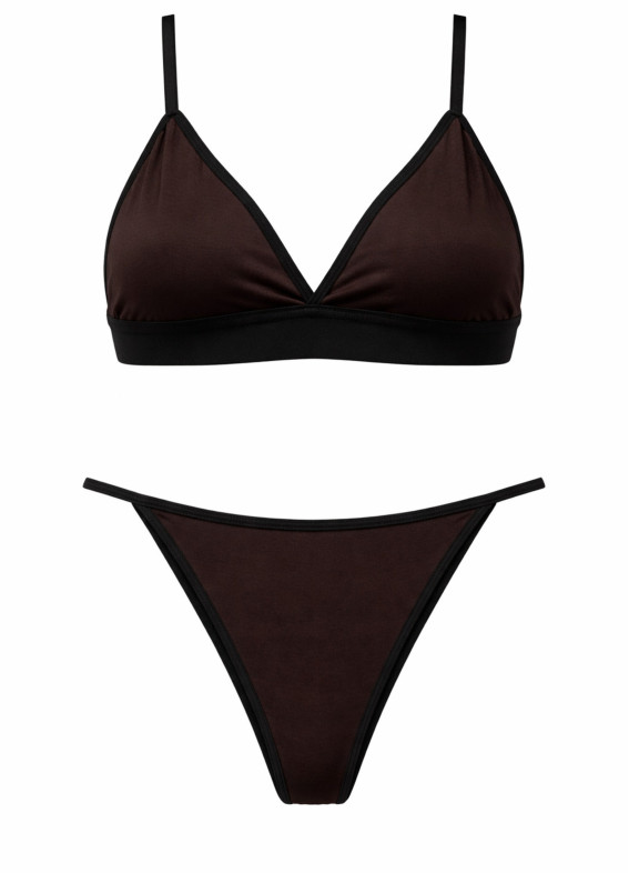 Комплект бюстгальтер та стрінги, коричневий 5255-5256rs00-00005255