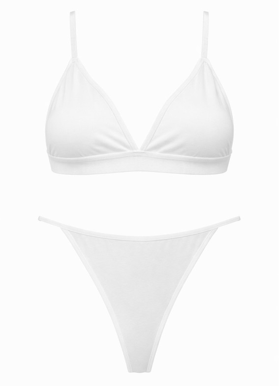 Комплект бюстгальтер та стрінги, білий 5255-5256rs00-00005255