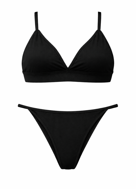 Комплект бюстгальтер та стрінги, чорний 5255-5256rs00-00005255