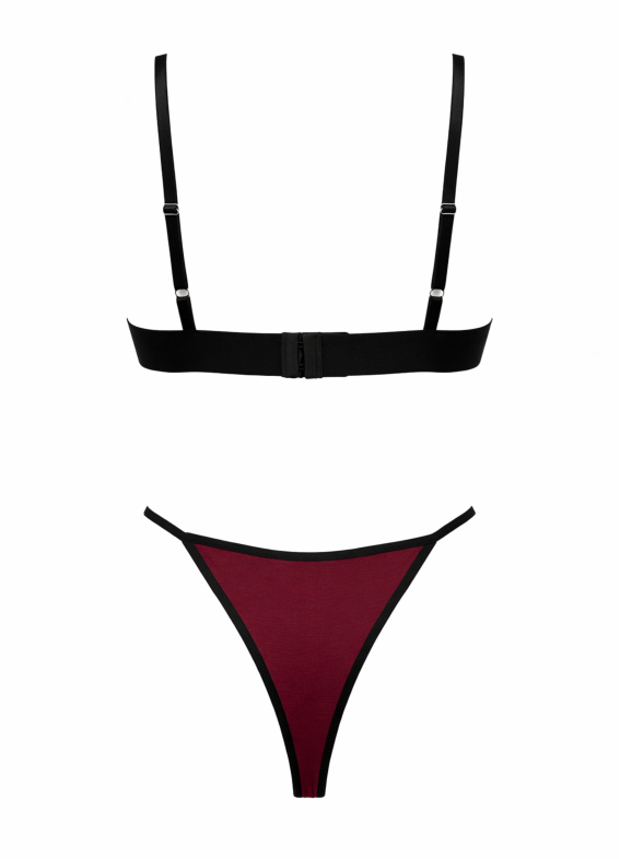 Комплект бюстгальтер та стрінги, бордовий 5255-5256rs00-00005255