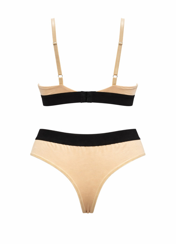 Комплект бюстгальтер та стрінги, бежевий 5259-5260rs00-00005259