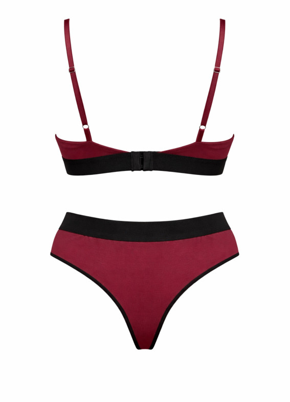 Комплект бюстгальтер та стрінги, бордовий 5259-5260rs00-00005259