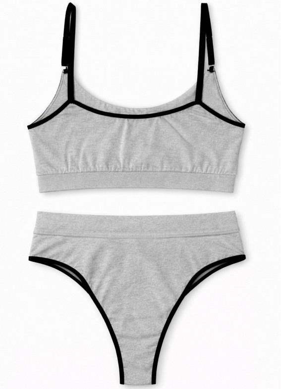Комплект бюстгальтер з бразиліанами, сірий 5267-5268rs00-00005267