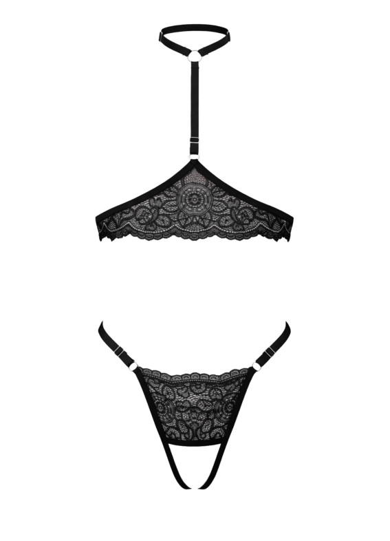 Комплект мереживний бюстгальтер та стрінги, чорний 5284-5286rs00-00005284
