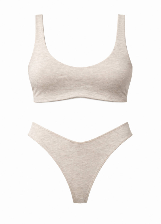 Комплект топ та бразиліани, сіро-бежевий 5215-5216rs00-0000515