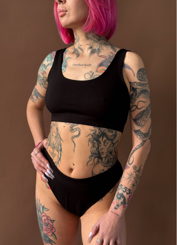 Комплект топ та бразиліани, чорний 5257-5258rs00-00005257