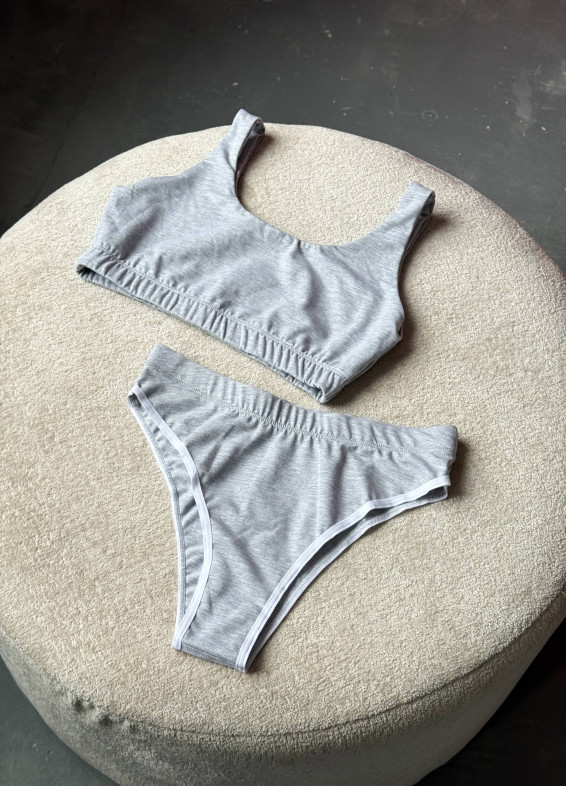 Комплект топ та бразиліани, сірий 5257-5258rs00-00005257