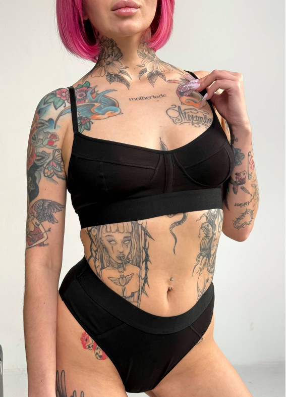 Комплект бюстгальтер та бразиліани, чорний 5270-5269rs00-00005270