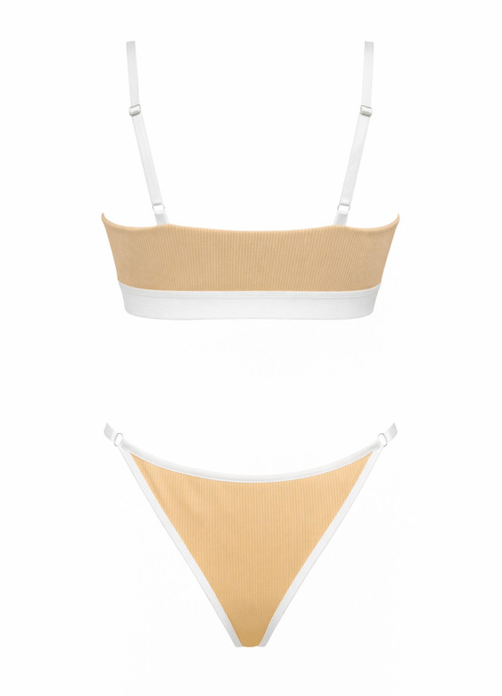 Комплект топ та стрінги рубчик, бежевий 5279-5280rs00-00005279